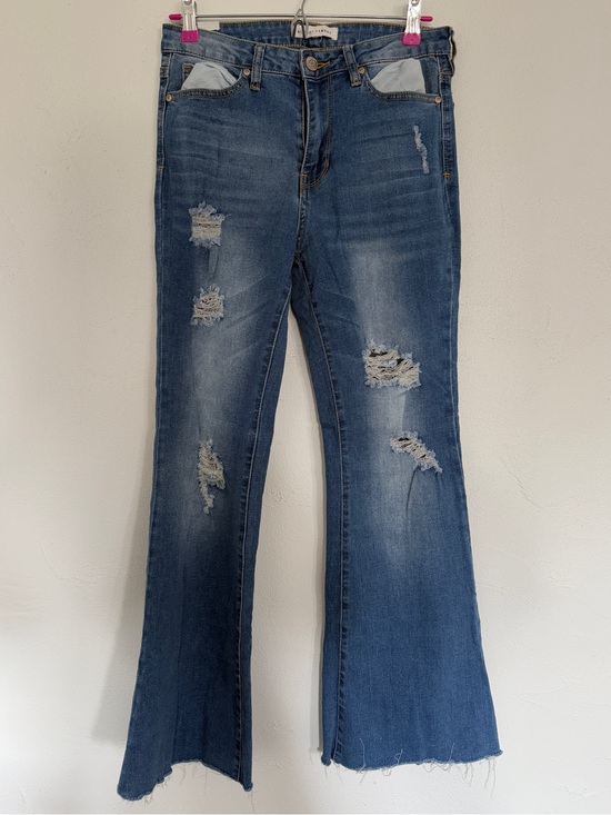Almost Famous Denim - Almost Famous Distressed Flare Jeans